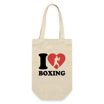 J’aime la boxe - Cœur - Hobby - Sac à bouteille - nature - Devant