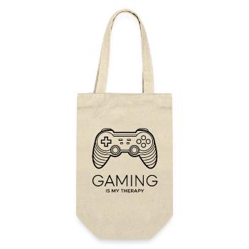 Gaming is my Therapy – Minimalist Controller - Gift Bag for Bottles - nature - Front