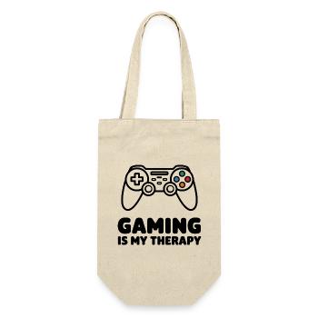 Gaming is my Therapy – Minimalist Controller - Gift Bag for Bottles - nature - Front