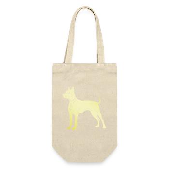Silhouette de chien Pit Terrier - Sac à bouteille - nature - Devant