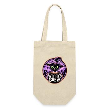 Witch’s Brew – Mystische Hexenkatze - Geschenkbeutel für Flaschen - Natur - Vorne
