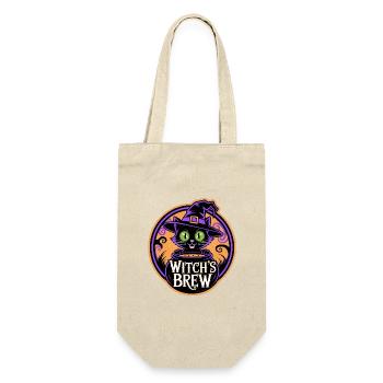 Witch’s Brew – Mystische Hexenkatze - Geschenkbeutel für Flaschen - Natur - Vorne