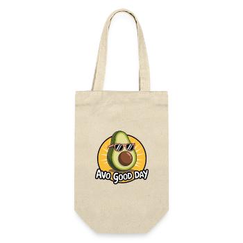 Avo Good Day – Funny Avocado Cartoon - Gift Bag for Bottles - nature - Front