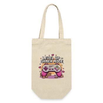Level Up – Gamer Mode - Gift Bag for Bottles - nature - Front