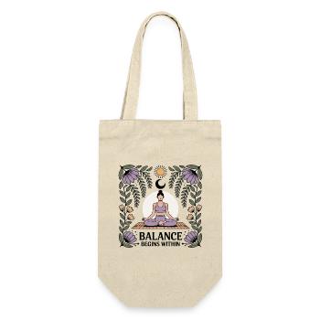 Balance Begins Within - Yoga - Gift Bag for Bottles - nature - Front