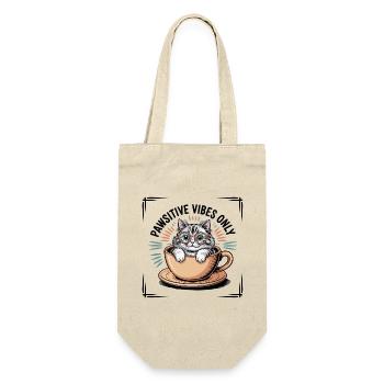 Pawsitive Vibes Only – Chat dans une tasse - Sac à bouteille - nature - Devant