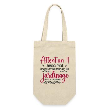 Talk About Gardening Anytime - Gardener Gift - Gift Bag for Bottles - nature - Front