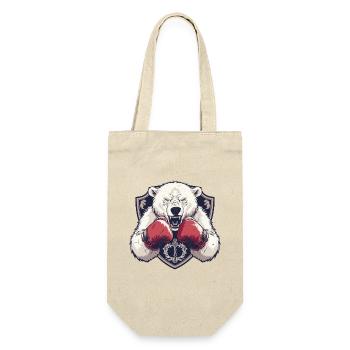 Polar Bear Polar Bear Boxer MMA Logo - Gift Bag for Bottles - nature - Front