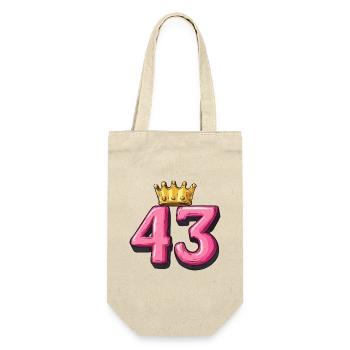 43 Number Krone - Gift Bag for Bottles - nature - Front