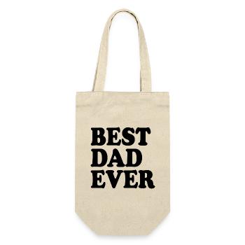 Best dad ever - Geschenkbeutel für Flaschen - Natur - Vorne