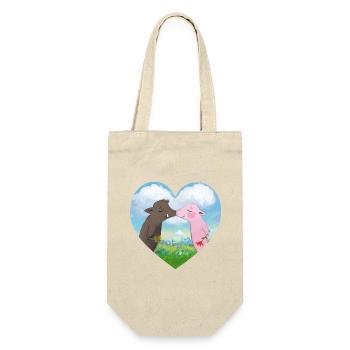 Rosalie und Trüffel - Geschenkbeutel für Flaschen - Natur - Vorne