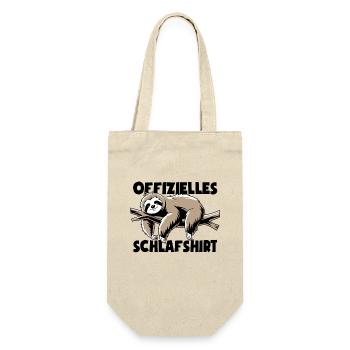 Faultier Offizielles Schlafshirt Pyjama - Geschenkbeutel für Flaschen - Natur - Vorne