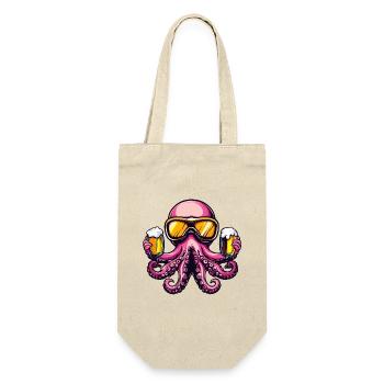 Octopus Après Ski Beer Comic - Gift Bag for Bottles - nature - Front