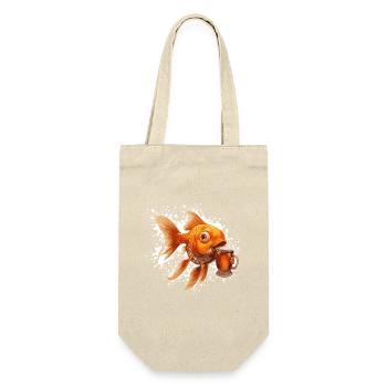 Bière de poisson rouge drôle - Sac à bouteille - nature - Devant