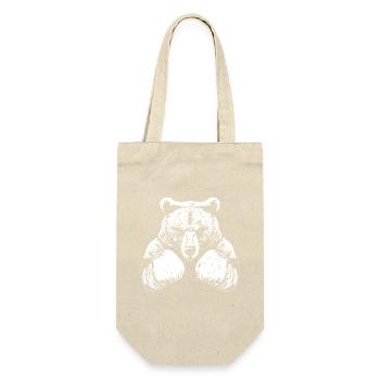 Grizzly Bear Boxing Fighter MMA - Gift Bag for Bottles - nature - Front