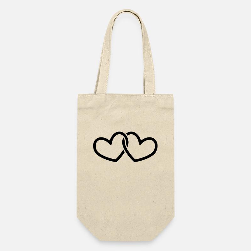 Forever hearts - Gift Bag for Bottles - nature