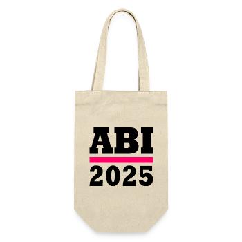 Abi 2025 - Geschenkbeutel für Flaschen - Natur - Vorne