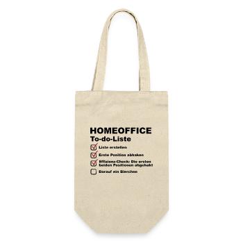 Homeoffice To do Liste - Bier Geschenk - Geschenkbeutel für Flaschen - Natur - Vorne