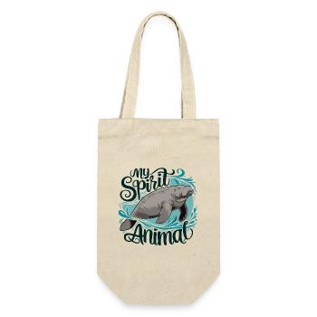 Dugong mein Spirit Animal ich liebe Manatees - Geschenkbeutel für Flaschen - Natur - Vorne
