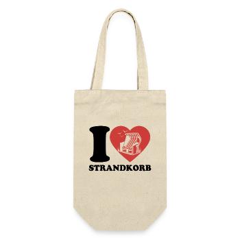 I Love Beach Chair - Heart - Hobby - Gift Bag for Bottles - nature - Front