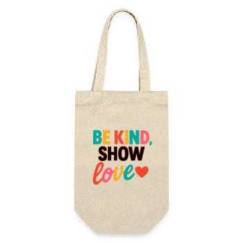 BEKIND_SHOW_LOVE - Geschenkbeutel für Flaschen - Natur - Vorne