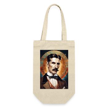 Nikola Tesla cosmic t shirt science shirt - Gift Bag for Bottles - nature - Front
