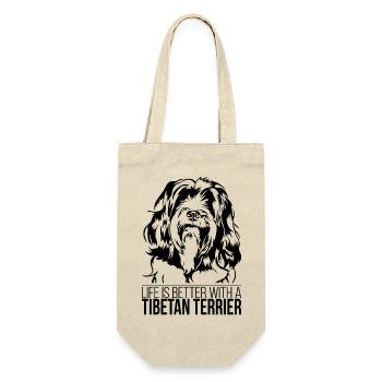 Tibetan Terrier life is better Dogs Wilsigns - Gift Bag for Bottles - nature - Front