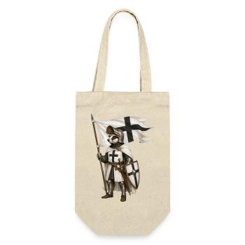 Dachs-Deutscher Ritter 1410 - Geschenkbeutel für Flaschen - Natur - Vorne