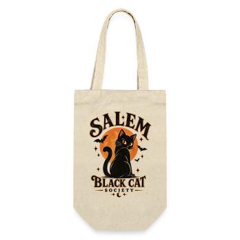 Chat noir Salem Halloween — Black Cat Society - Geschenkbeutel für Flaschen - Natur - Vorne
