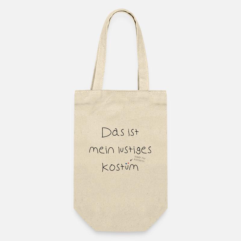 Das ist mein lustiges Kostüm, sogar mit Konfetti - Geschenkbeutel für Flaschen - Natur