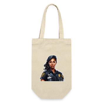 Polizei / Einsatz / Beruf / Job / Einsatzkräfte - Geschenkbeutel für Flaschen - Natur - Vorne