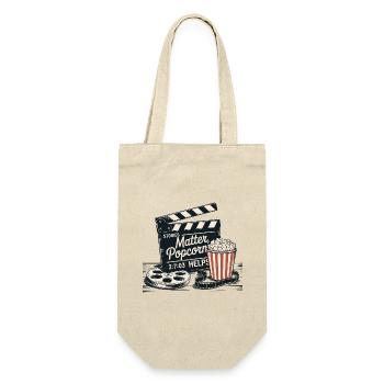 Stories Matter, Popcorn Helps - Geschenkbeutel für Flaschen - Natur - Vorne