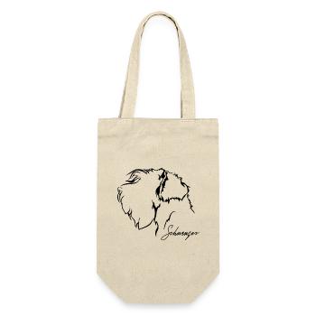 Schnauzer Profile Dogs Dog Wilsigns - Gift Bag for Bottles - nature - Front