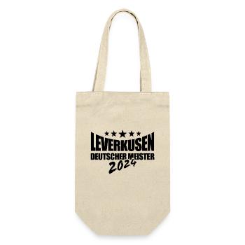Leverkusen - Deutscher Meister 2024 - Geschenkbeutel für Flaschen - Natur - Vorne