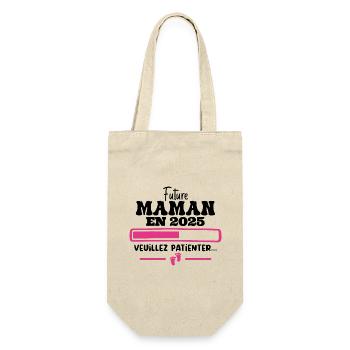 Future Maman 2025 Cadeau Nouvelle Naissance Maman - Sac à bouteille - nature - Devant