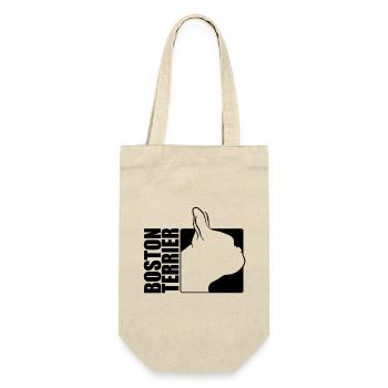 Boston Terrier Profile Dog Dogs Wilsigns - Gift Bag for Bottles - nature - Front