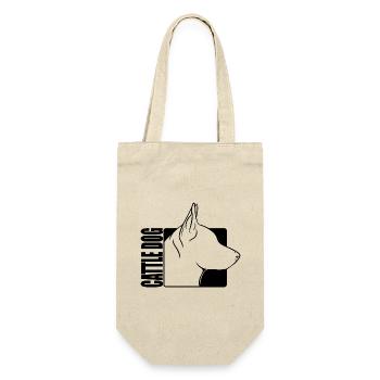 Cattle Dog Profil Hütehund Hunde Hund Wilsigns - Geschenkbeutel für Flaschen - Natur - Vorne