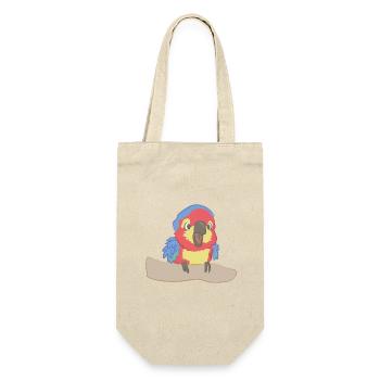 Cheeky parrot as illustration - Gift Bag for Bottles - nature - Front