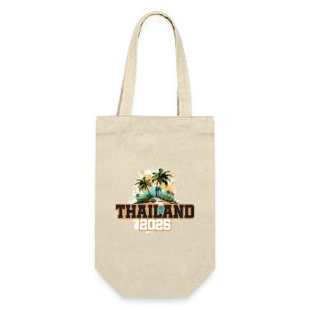 Thailand 2025 Palmen - Geschenkbeutel für Flaschen - Natur - Vorne