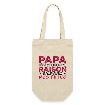 Daddy I'm always right except with my daughters - Gift Bag for Bottles - nature - Front