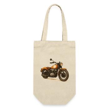 Vintage orange and cream motorcycle stylized - Gift Bag for Bottles - nature - Front