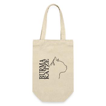 Burma Katze Profil Katzen Katze Wilsigns - Geschenkbeutel für Flaschen - Natur - Vorne