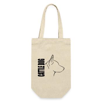 Cattle Dog Profil Hütehund Hunde Hund Wilsigns - Geschenkbeutel für Flaschen - Natur - Vorne