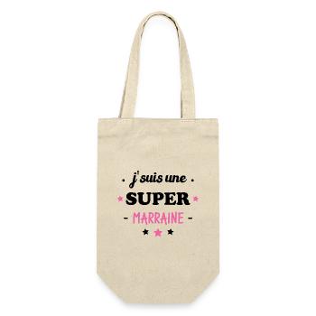 J'suis une super marraine - Sac à bouteille - nature - Devant