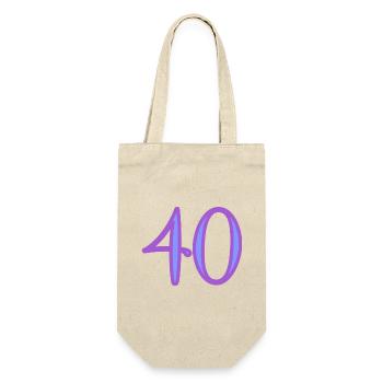 40. 40 YEARS. 40th ANNIVERSARY. 40TH ANNIVERSARY. - Gift Bag for Bottles - nature - Front