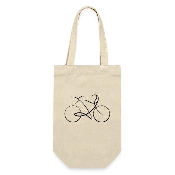 Fahrrad eine Linie - Harmonie - Dynamik - Geschenkbeutel für Flaschen - Natur - Vorne