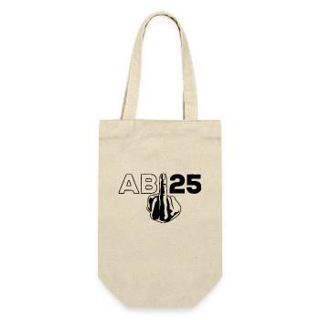 Abi 25 - Stinkefinger - Abitur - Geschenk - Geschenkbeutel für Flaschen - Natur - Vorne