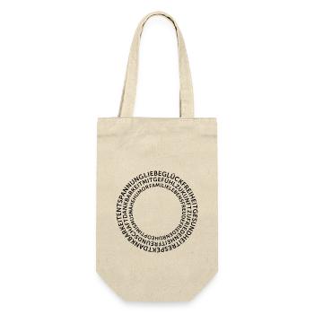 Gute Wünsche / schwarz - Geschenkbeutel für Flaschen - Natur - Vorne
