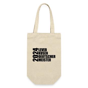 Leverkusen - Deutscher Meister 2024 - Geschenkbeutel für Flaschen - Natur - Vorne