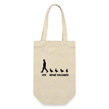 Ich Meine Follower Ente Züchter Landwirt Bauer - Geschenkbeutel für Flaschen - Natur - Vorne